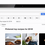 gif of an email containing an AMP about the top pinterest recipes for 2018