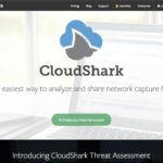 CloudShark home page with the hero text 